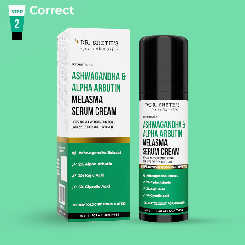 Dr. Sheth's Ashwagandha & Alpha Arbutin Melasma Serum - Distacart