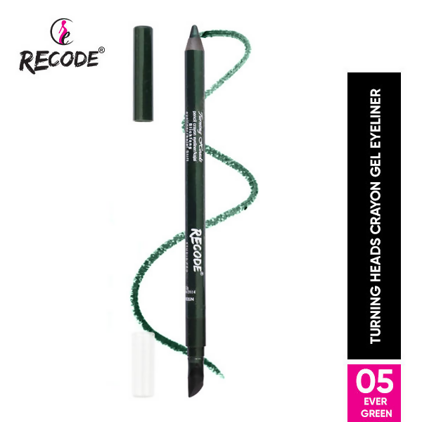 Recode Turning Heads Crayon Gel Eyeliner Cum Kajal Pencil - Ever Green
