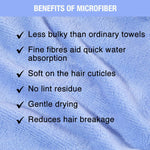 Thumbnail for Nykaa Naturals Microfiber Hair Wrap for Frizz Free & Shiny Hair - Blue - Distacart