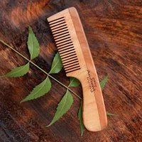 Thumbnail for Ancient Living Neem Wood Comb With Handle - Distacart