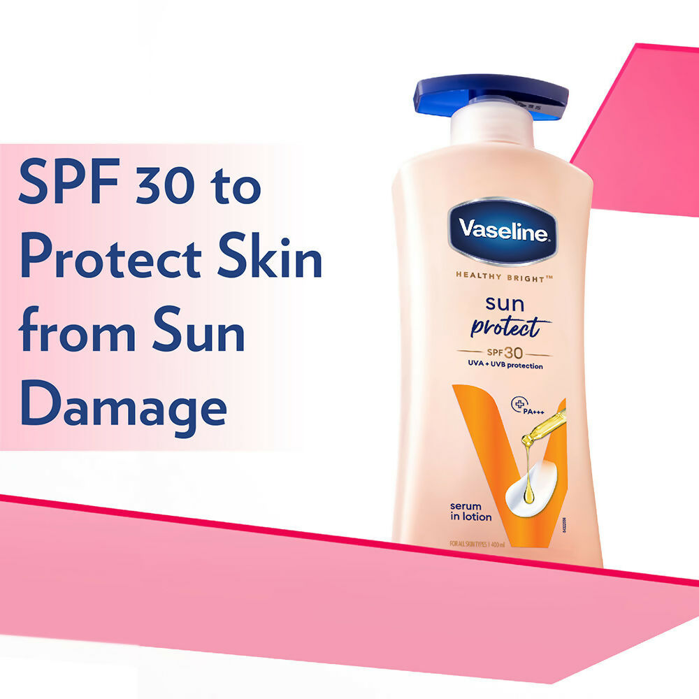 Vaseline Sun Protect SPF 30 Body Lotion & Gluta-Hya Flawless Glow Serum-In-Lotion Combo