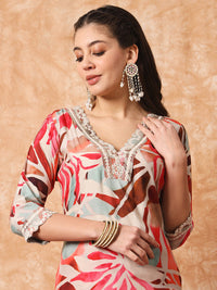 Thumbnail for Lyush Women's Rayon Embroidery Straight Kurta with Pant And Dupatta Sets - MultiColour