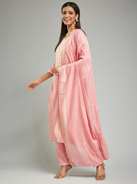 Thumbnail for Lyush Women's Rayon Khadi Printed Straight Kurta with Pant And Dupatta Sets - White