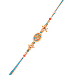 Thumbnail for trueBrowns X Voylla Men's Colourful Thread Traditional Design White Pearls Rakhi For Brother - Distacart