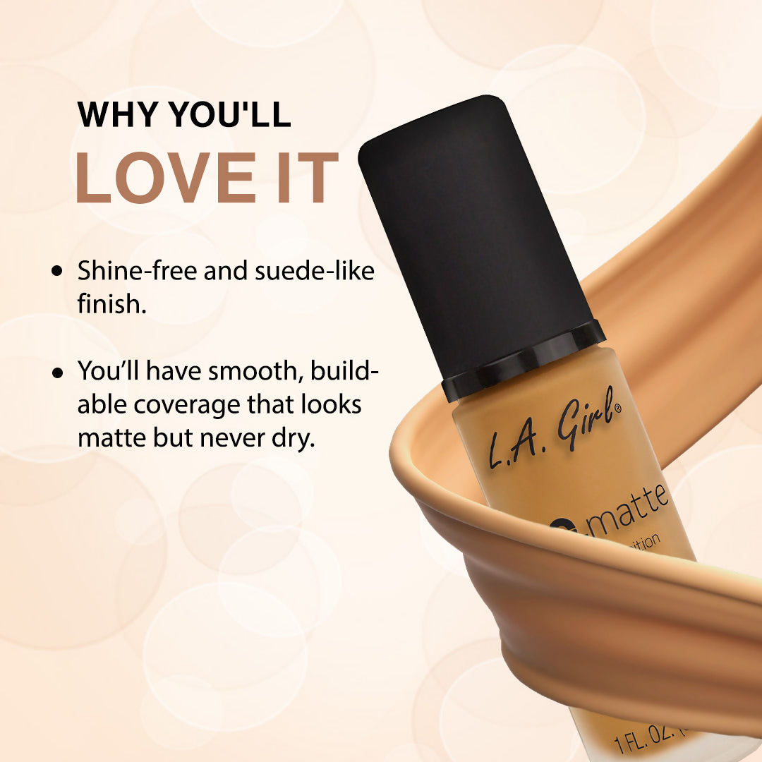 L.A. Girl PRO Matte Foundation - Soft Honey - Distacart