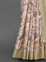 Thumbnail for NOZ2TOZ Women's Manipuri Silk Beige Printed Designer Saree With Blouse Piece - Distacart