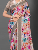 Thumbnail for NOZ2TOZ Women's Manipuri Silk Beige Printed Designer Saree With Blouse Piece - Distacart
