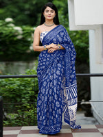 Thumbnail for NOZ2TOZ Women's Cotton White Printed Designer Saree With Blouse Piece - Distacart