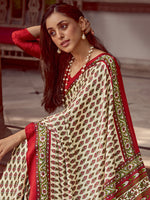Thumbnail for NOZ2TOZ Women's Crepe Red Printed Designer Saree With Blouse Piece - Distacart