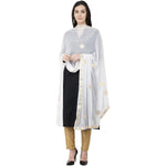 Thumbnail for A R SILK Chiffon Gota Patti Fancy Dupatta White Color Dupatta or Chunni
