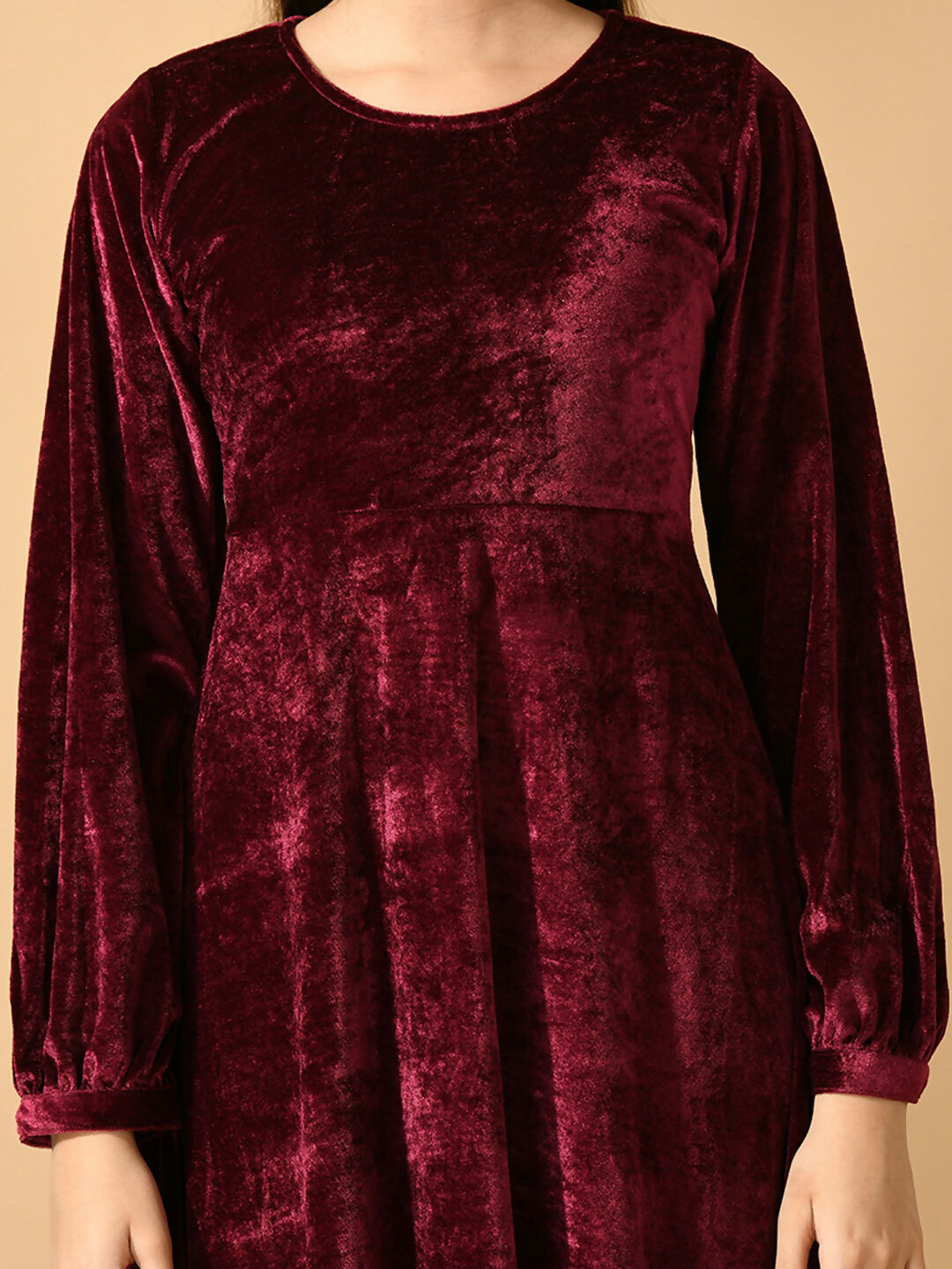 Myshka Women's Violet Fit and Flare Party Dress - Distacart