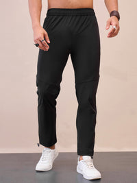 Thumbnail for Lyush Men Men & Women Black Front Zipper Parachute Pants