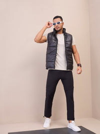 Thumbnail for Lyush Men Men & Women Black Front Zipper Parachute Pants