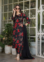 Thumbnail for Teeya Creation Black Color Silk Blend Digital Print Fully Stitched Kurti Set - Distacart