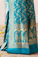 Thumbnail for Joban Fashion Aqua Soft Pure Handloom Banarasi Silk Saree