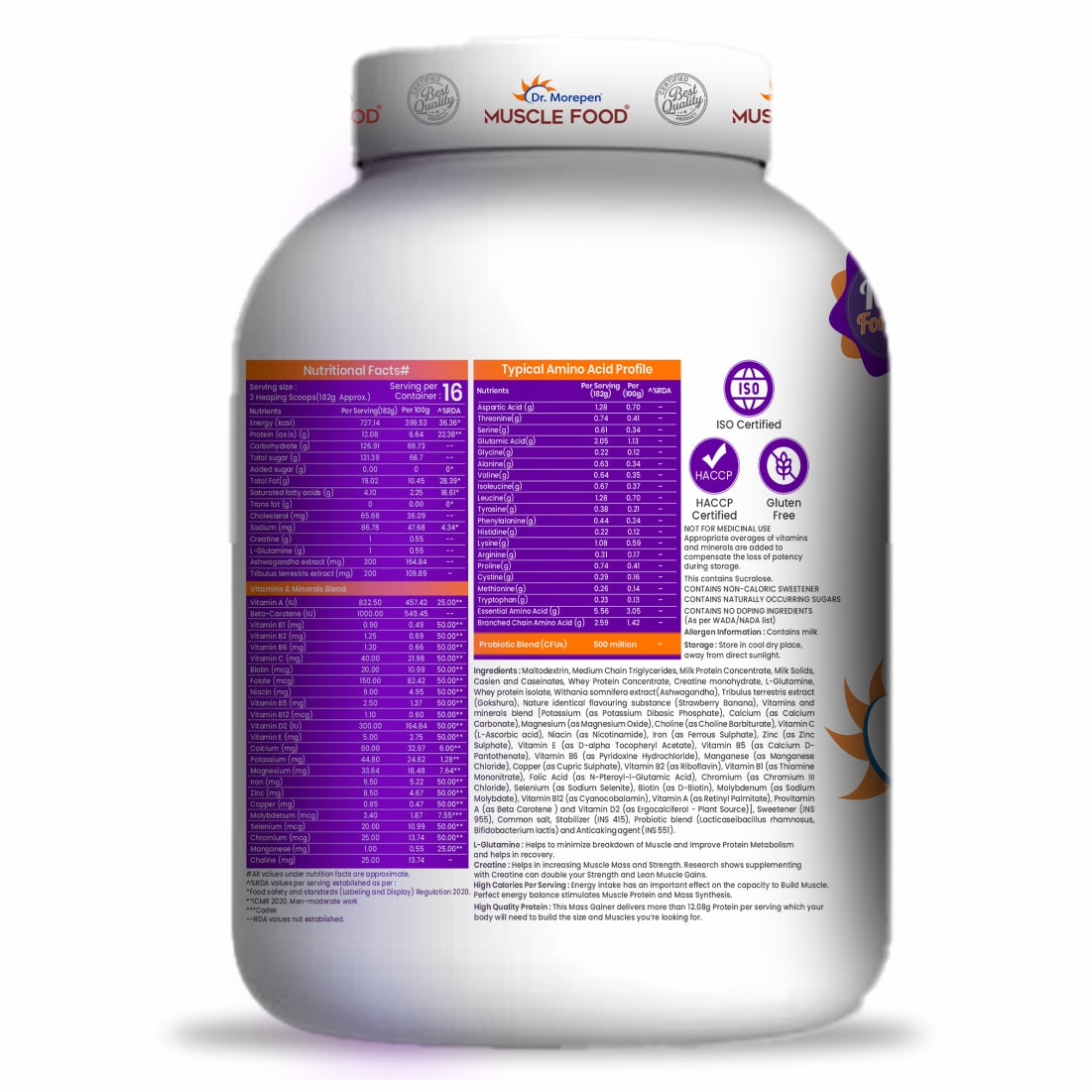 Dr. Morepen Mass Gainer Banana Strawberry