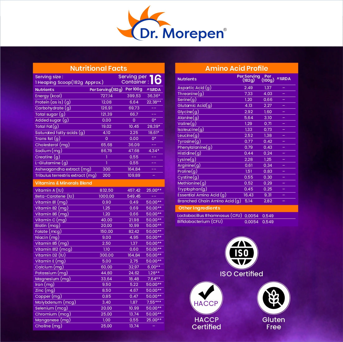 Dr. Morepen Mass Gainer Chocolate