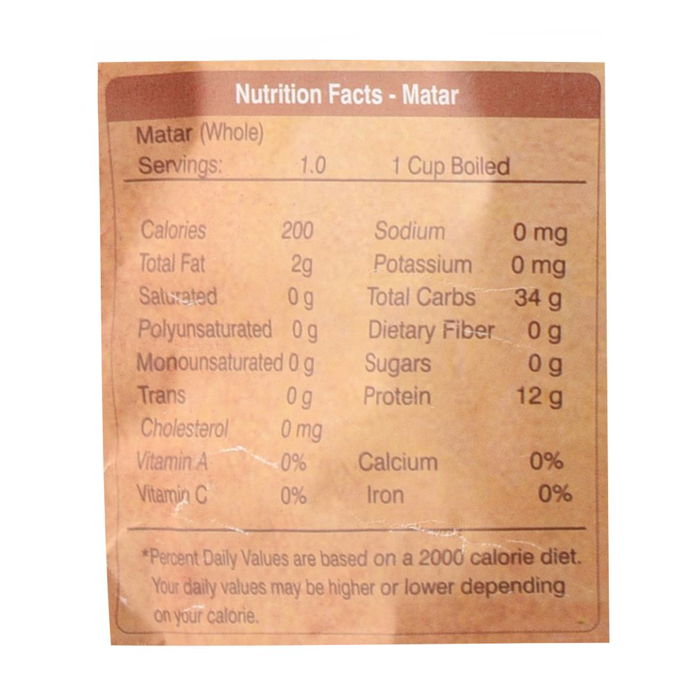 Organic Wellness Matar Whole - Distacart