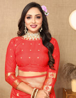 Thumbnail for Vedant Vastram Red Color Paithani Silk Saree - Red - Distacart