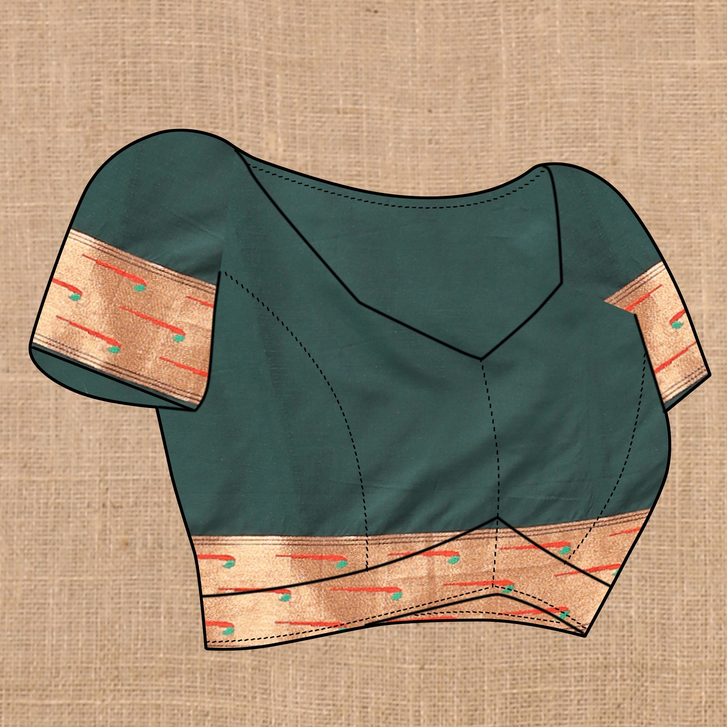 Vedant Vastram Bottle Green Color Paithani Silk Saree - Bottle Green - Distacart