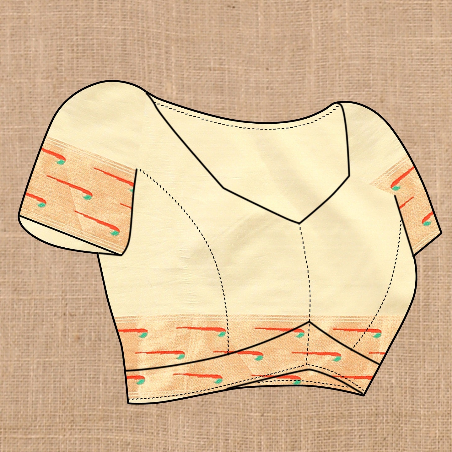 Vedant Vastram Cream Color Paithani Silk Saree - Cream - Distacart