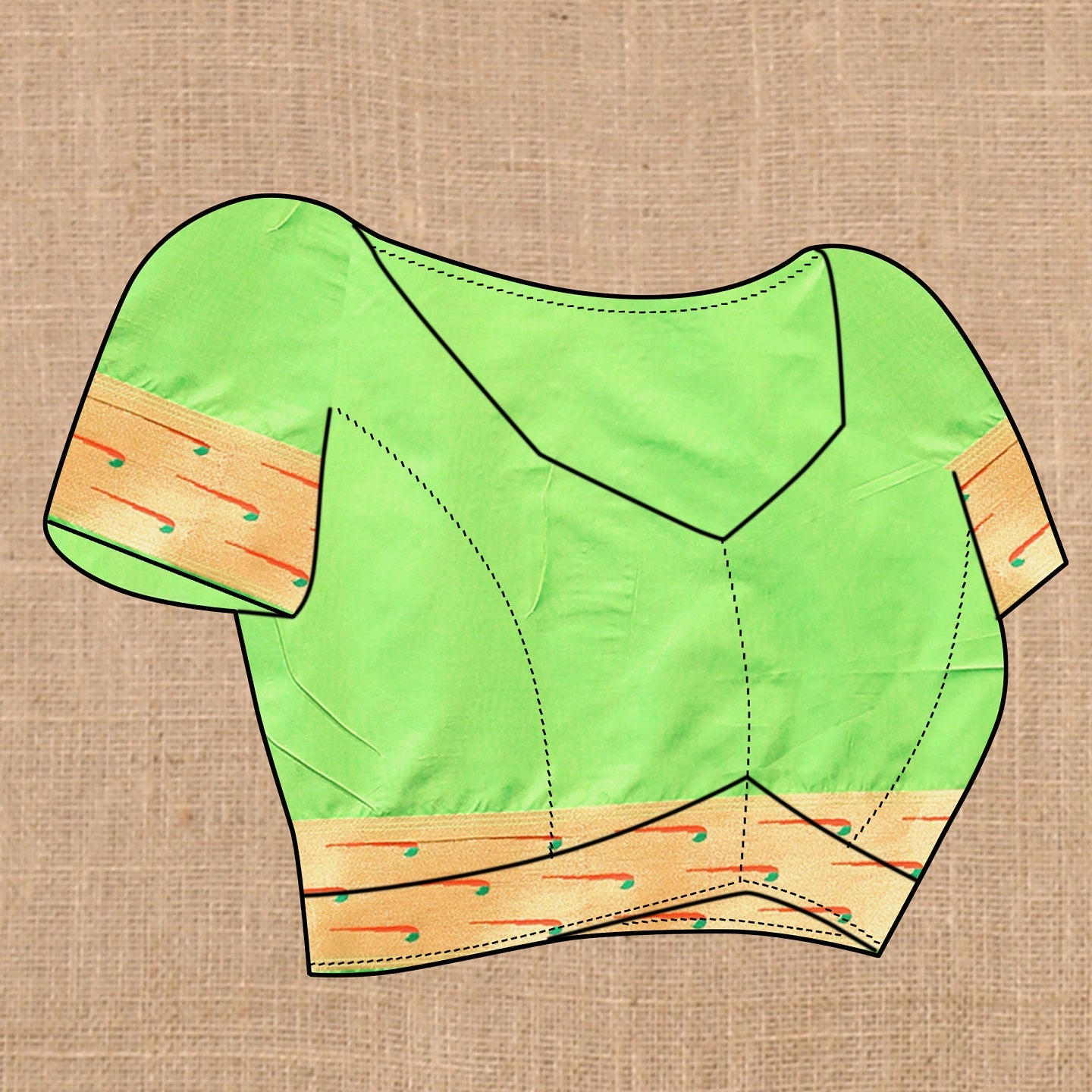 Vedant Vastram Parrot Color Paithani Silk Saree - Parrot - Distacart