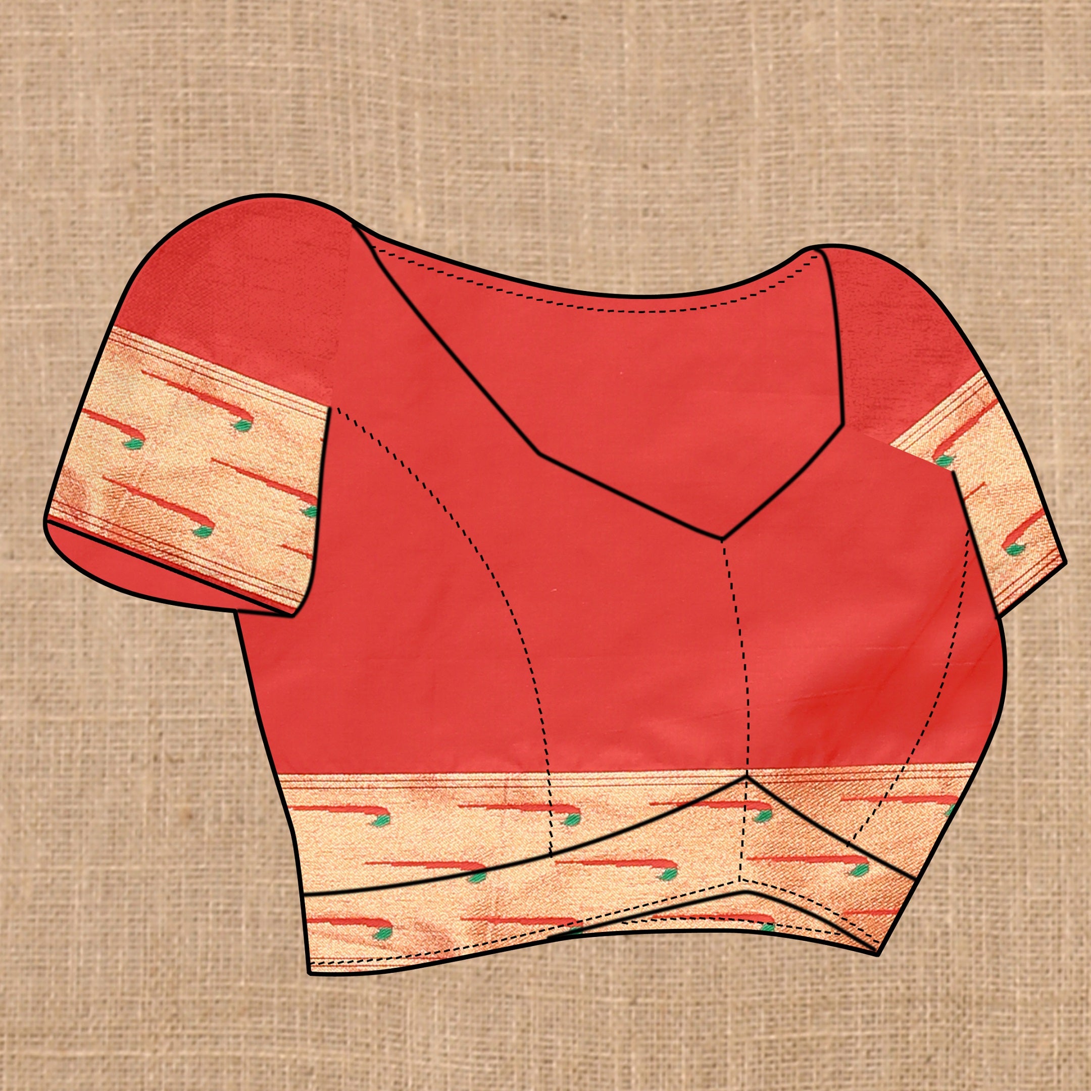 Vedant Vastram Red Color Paithani Silk Saree - Red - Distacart