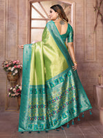 Thumbnail for Vedant Vastram Tissue Silk Paithani Silk Saree - Parrot - Distacart