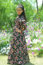 Thumbnail for runway_rose_long_shirred_dress_side_2