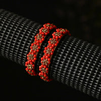 Thumbnail for Afast Designer Fancy Party Bangle/ Kada Set, Red, Metal, Pack Of 2 - Distacart