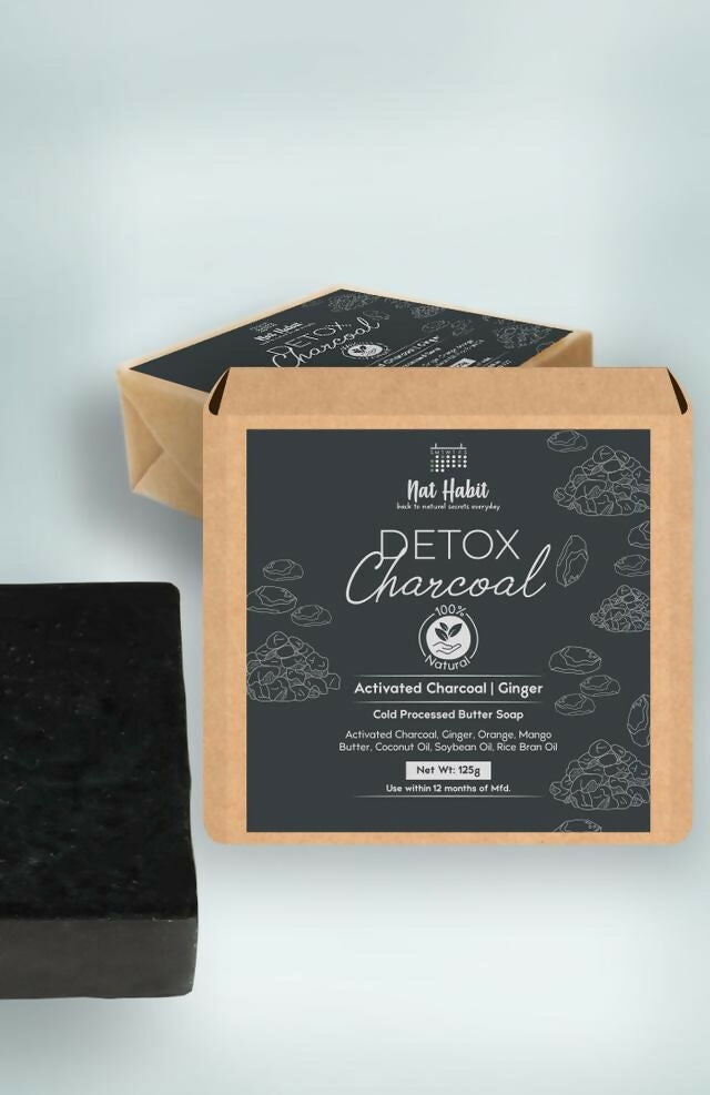 Nat Habit Cold Processed Detox Charcoal Soap - Distacart