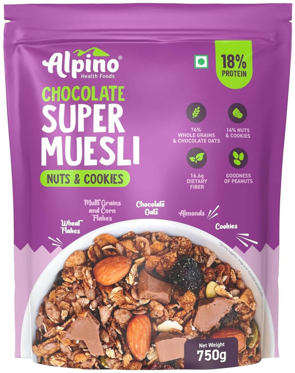 Alpino Chocolate Super Muesli Nuts & Cookies - Distacart