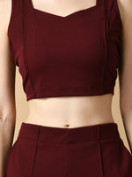 Thumbnail for Myshka Women's Magenta Solid Party Top - Distacart