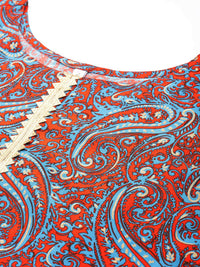Thumbnail for Ahalyaa Women's Traditional Wear Co-ods - Teal Blue - Distacart