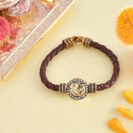 Thumbnail for trueBrowns X Voylla Om Leather Bracelet Style Rakhi - Distacart