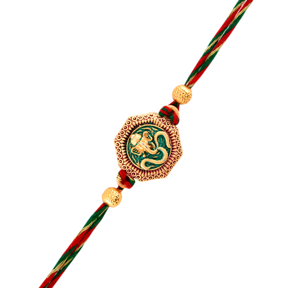 trueBrowns X Voylla Traditional Om And Lord Ganesha Motif Thread Rakhi - Distacart