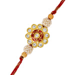 Thumbnail for trueBrowns X Voylla Kundan Polki Traditional Bhaiya-Bhabhi Rakhi - Distacart
