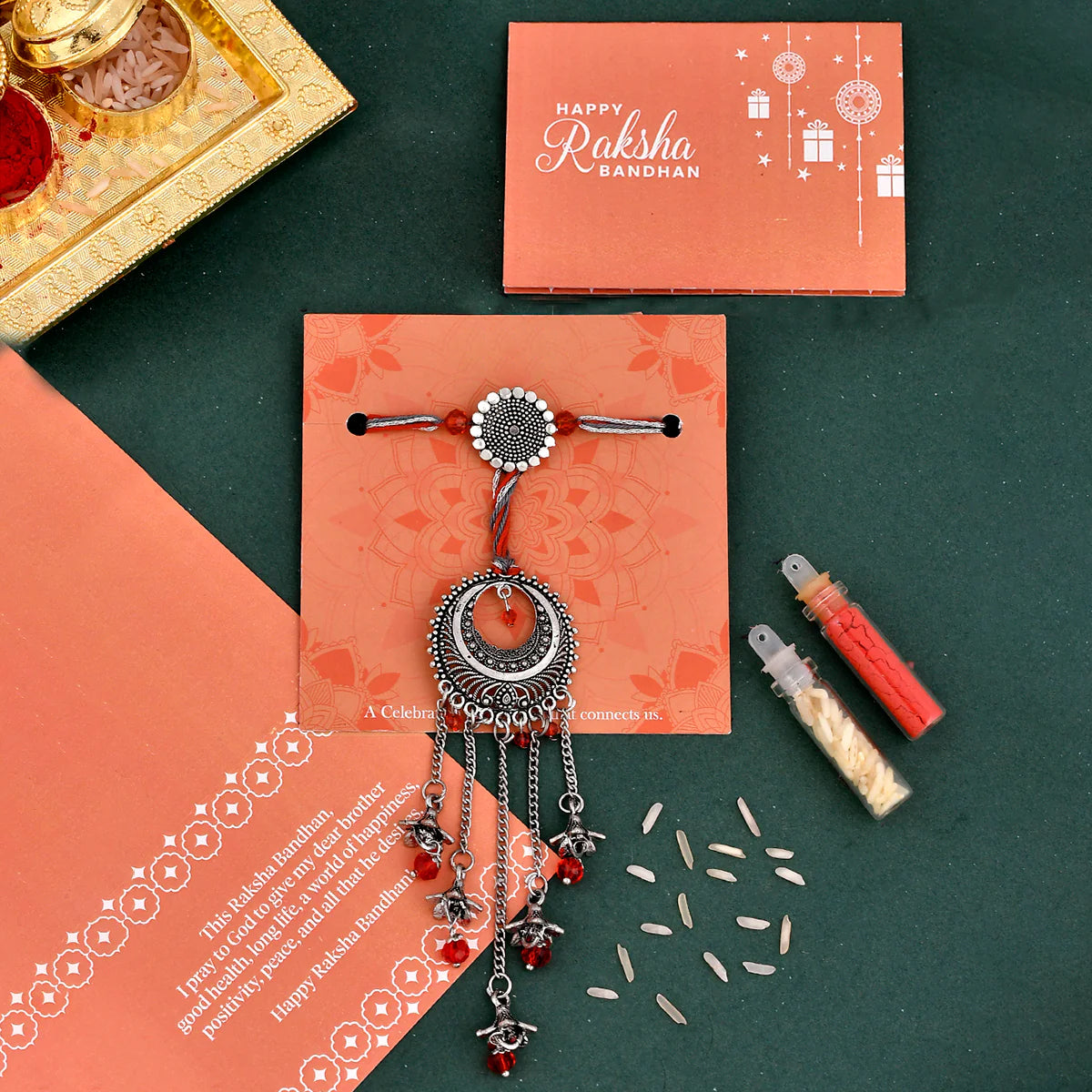 trueBrowns X Voylla Ethnic Lightly Embellished Bhaiya-Bhabhi Rakhi - Distacart