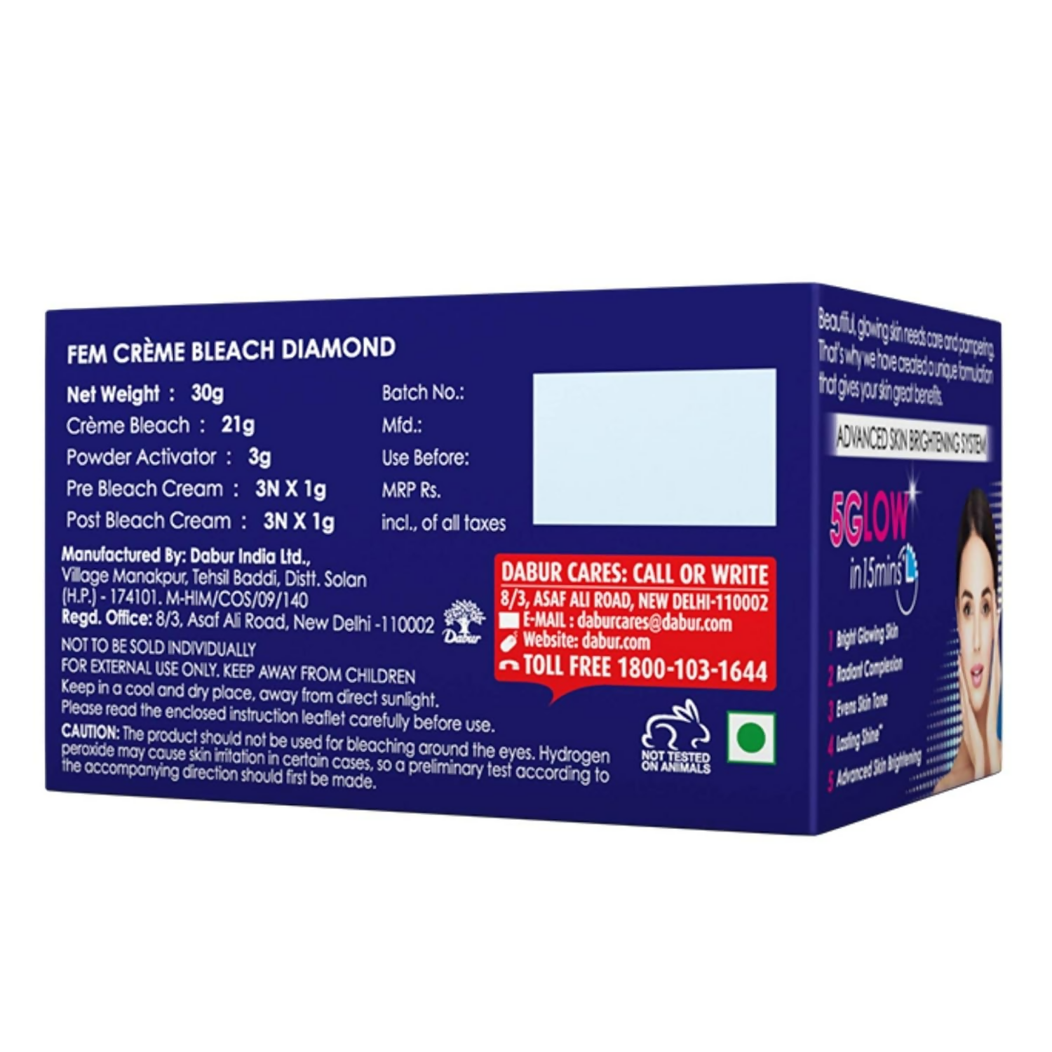 Fem Fairness (Diamond) Creme Bleach - Distacart