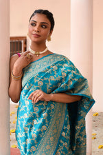 Thumbnail for Joban Fashion Aqua Soft Pure Handloom Banarasi Silk Saree