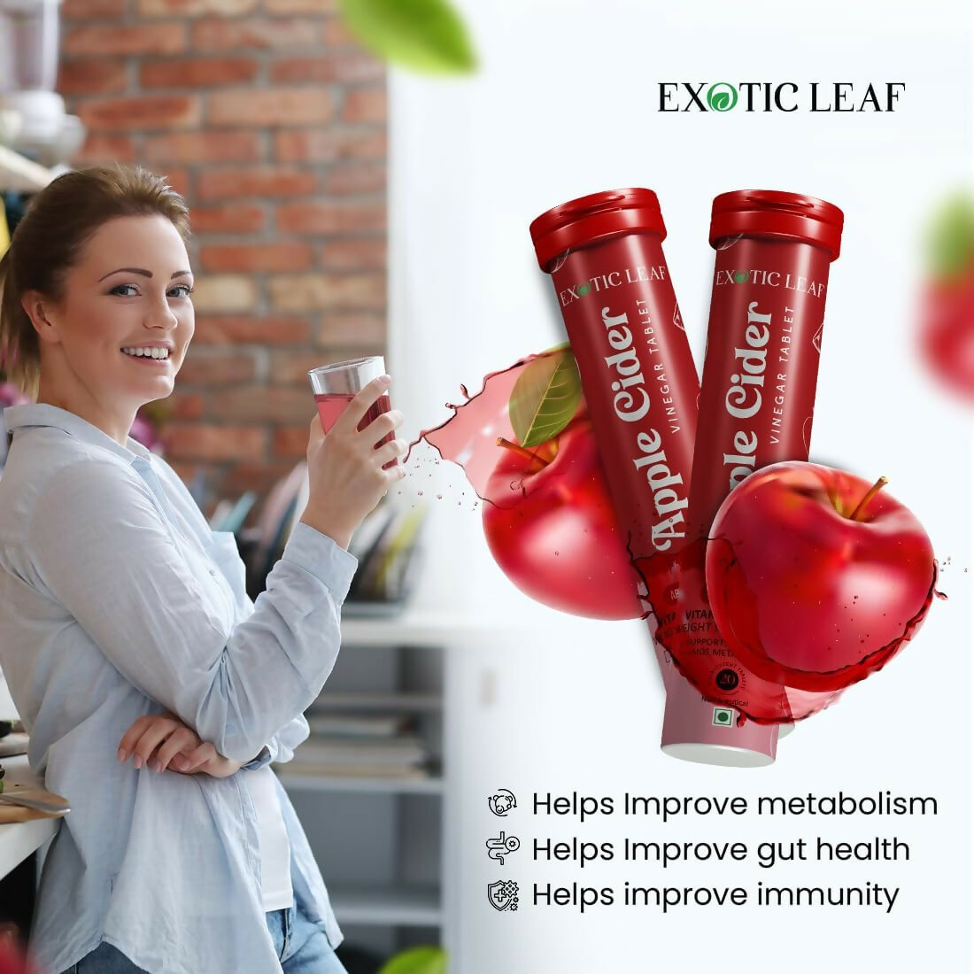 Exotic Leaf Apple Cider Vinegar Tablets