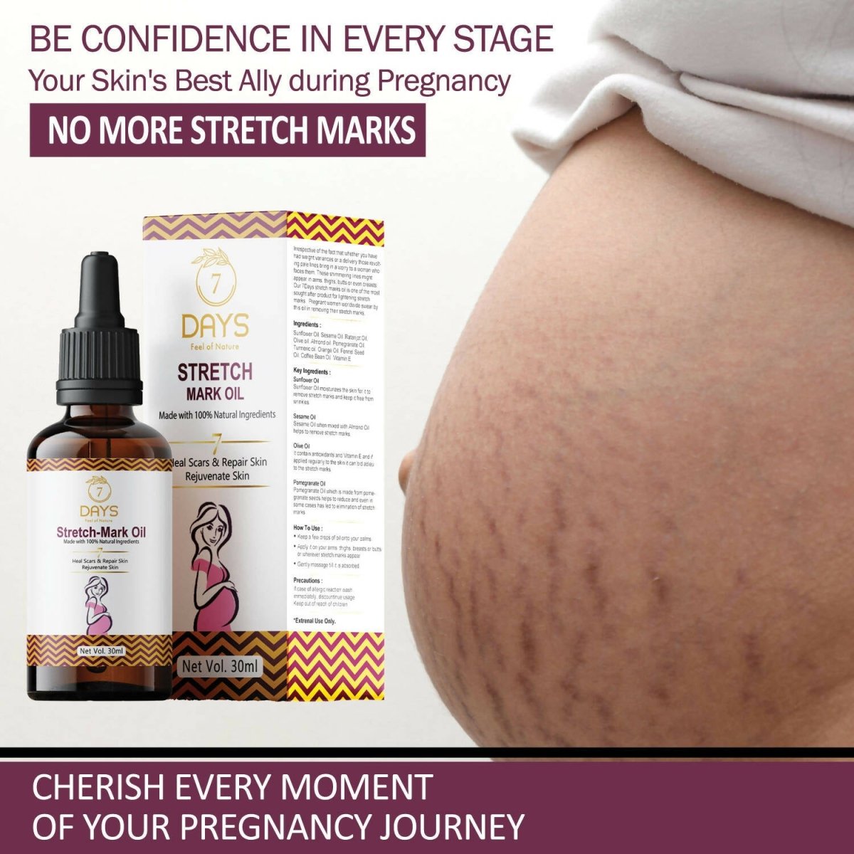 7 Days Stretch Mark Oil - Distacart
