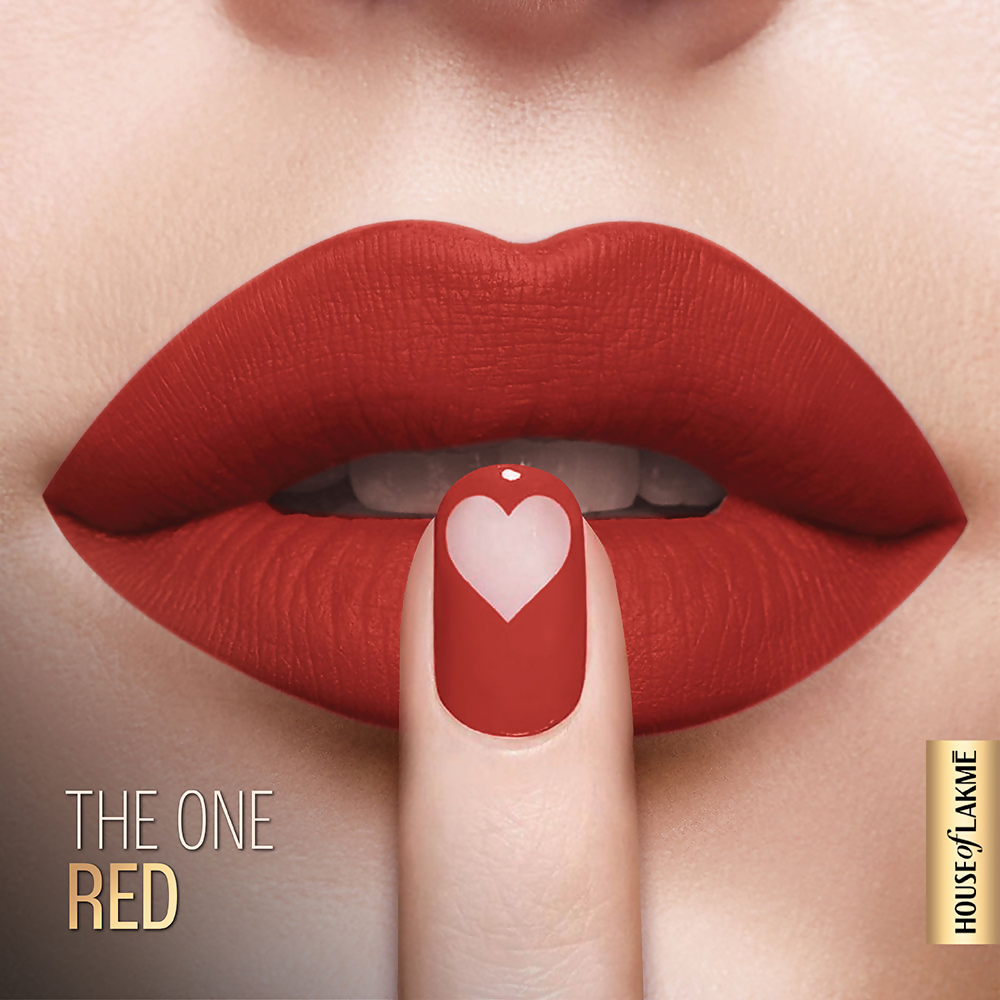 Lakme Xtraordin-Airy Velvet Matte Lip Mousse - The One Red - Distacart