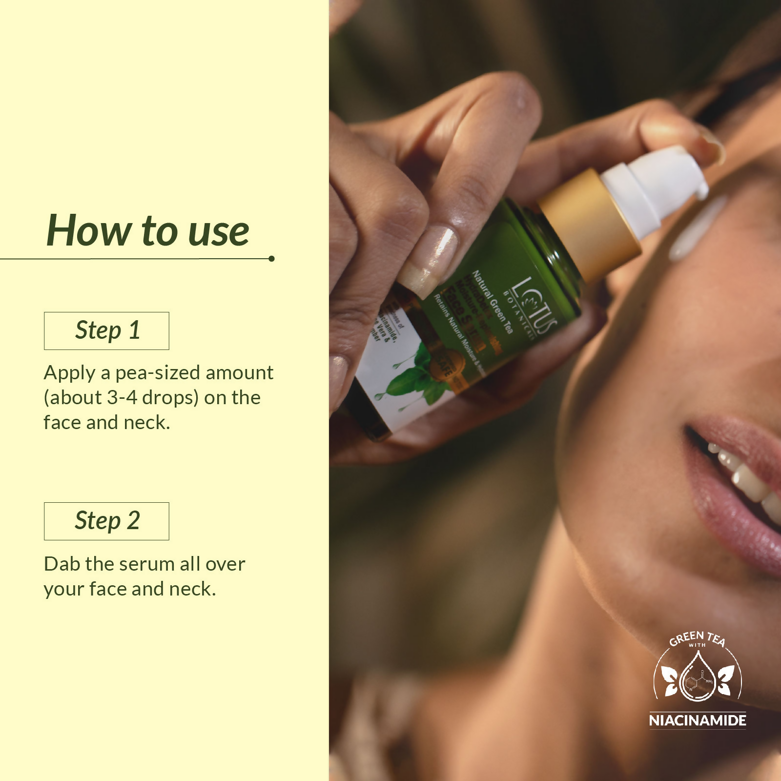 Lotus Botanicals Natural Green Tea HydraDetox Moisture - Replenishing Face Serum - Distacart