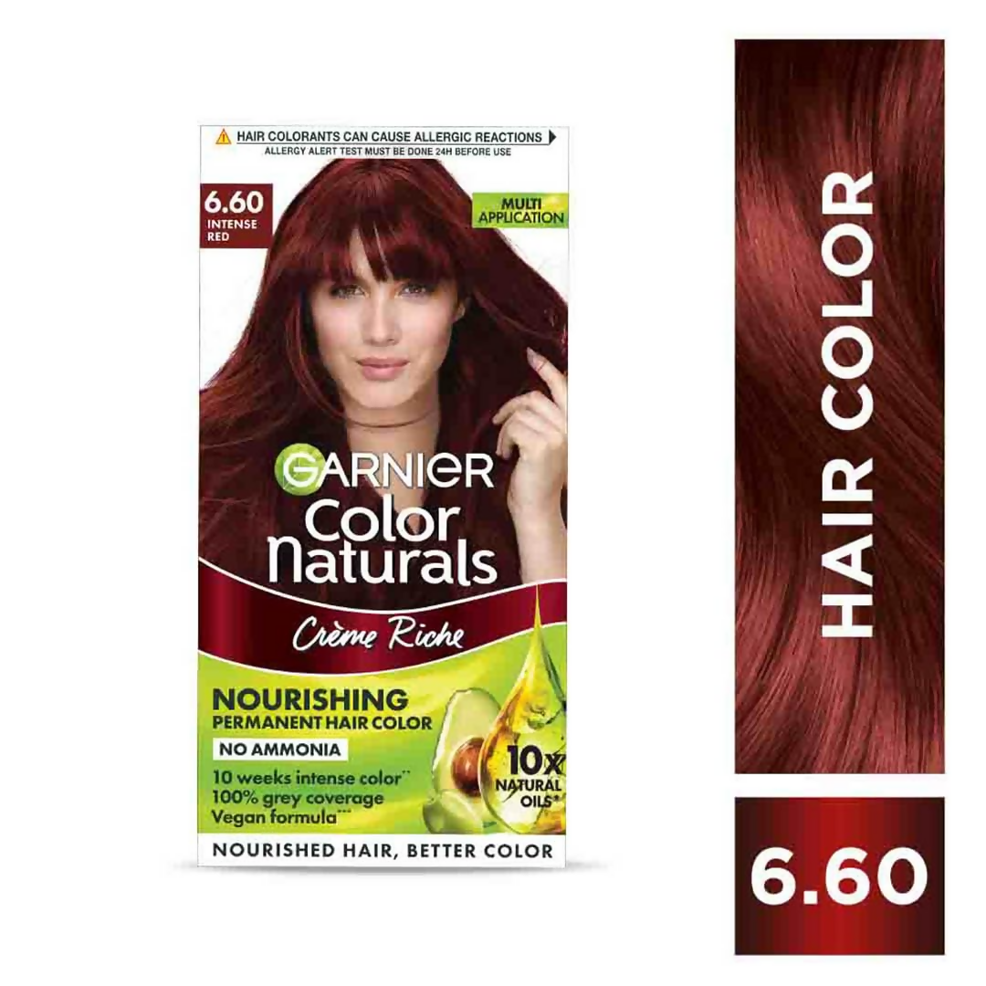 Garnier Color Naturals Creme Riche Hair Color - Shade 6.60 Intense Red - Distacart