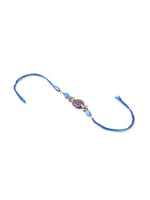 Thumbnail for NVR Evil Eye Set of 2 Blue Artificial Beads Bhaiya Bhabhi Rakhi Combo - Distacart