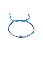 Thumbnail for NVR Set of 2 Blue Evil Eye Artificial Beads Bhaiya Bhabhi Rakhi with Roli Chawal Chandan & Mishri - Distacart