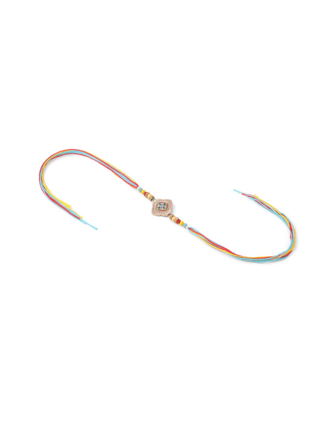 NVR Men Set of 2 Multicolor Artificial Stones Thread Rakhi, Combo for Rakshabandhan
