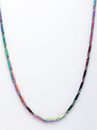 Thumbnail for NVR Men Multicolor Rhodium-Plated Stainless Steel Chain