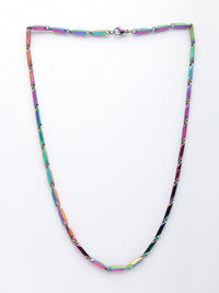 Thumbnail for NVR Men Multicolor Rhodium-Plated Stainless Steel Chain